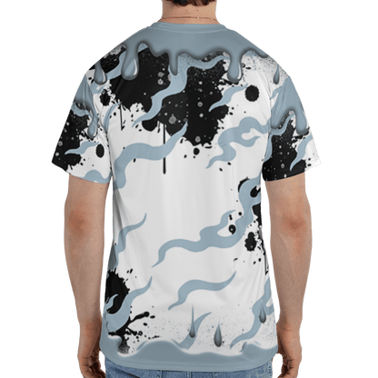 Blue Grey 13s T Shirt Match Rare Breed 3D All-Over Print Drippin - NastyJamz