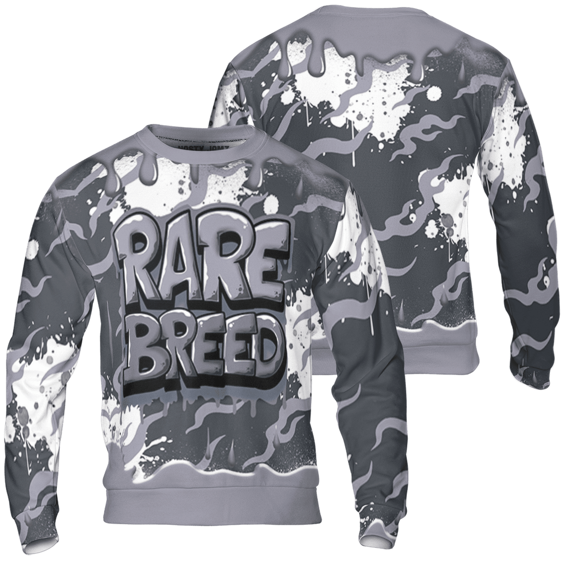 Stealth 14s Sweatshirt Match Rare Breed 3D All-Over Print Drippin - NastyJamz