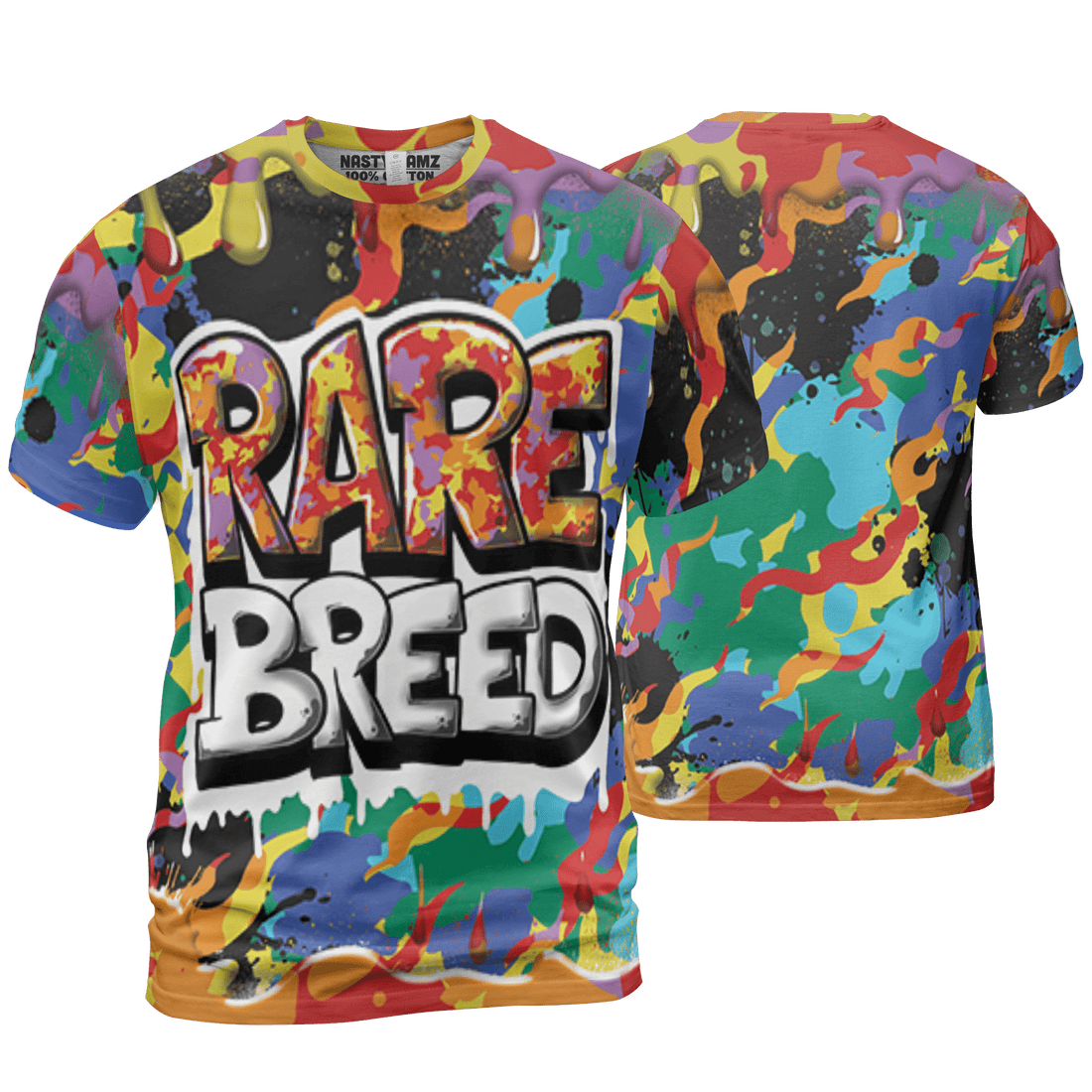 Mid GS Six Championships 1s T Shirt Match Rare Breed 3D All-Over Print Drippin - NastyJamz
