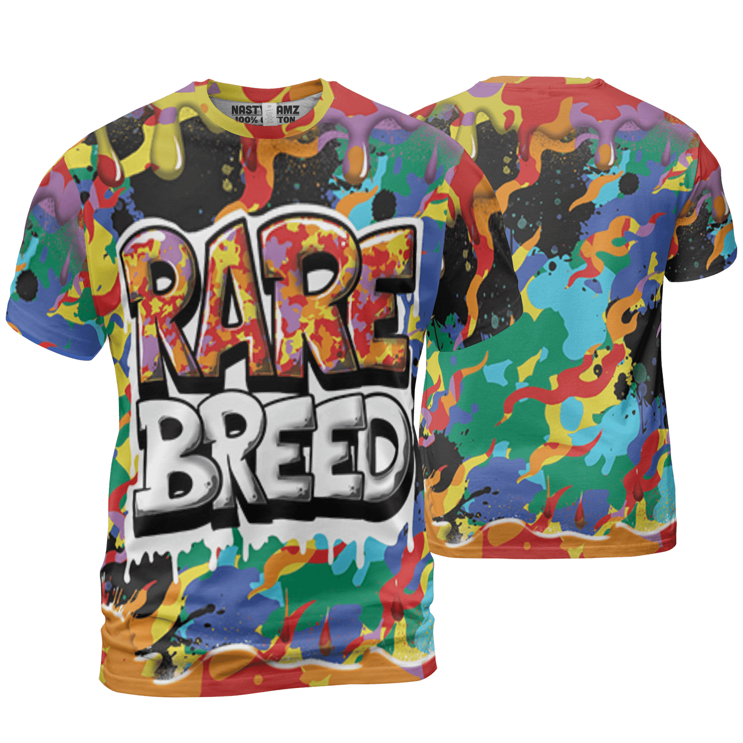 Mid GS Six Championships 1s T Shirt Match Rare Breed 3D All-Over Print Drippin - NastyJamz