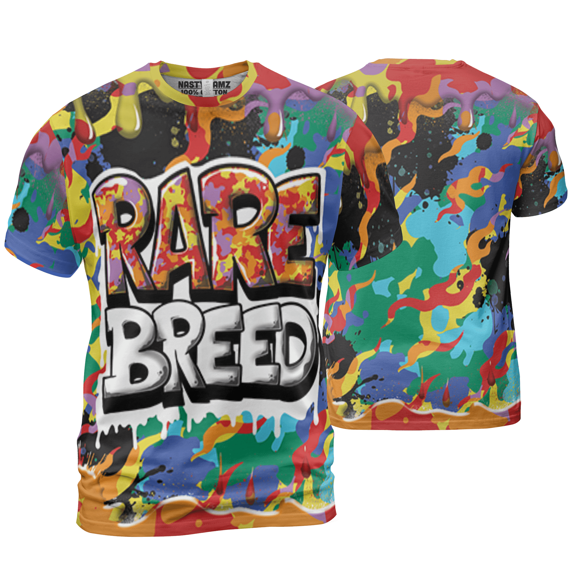 Mid GS Six Championships 1s T Shirt Match Rare Breed 3D All-Over Print Drippin - NastyJamz