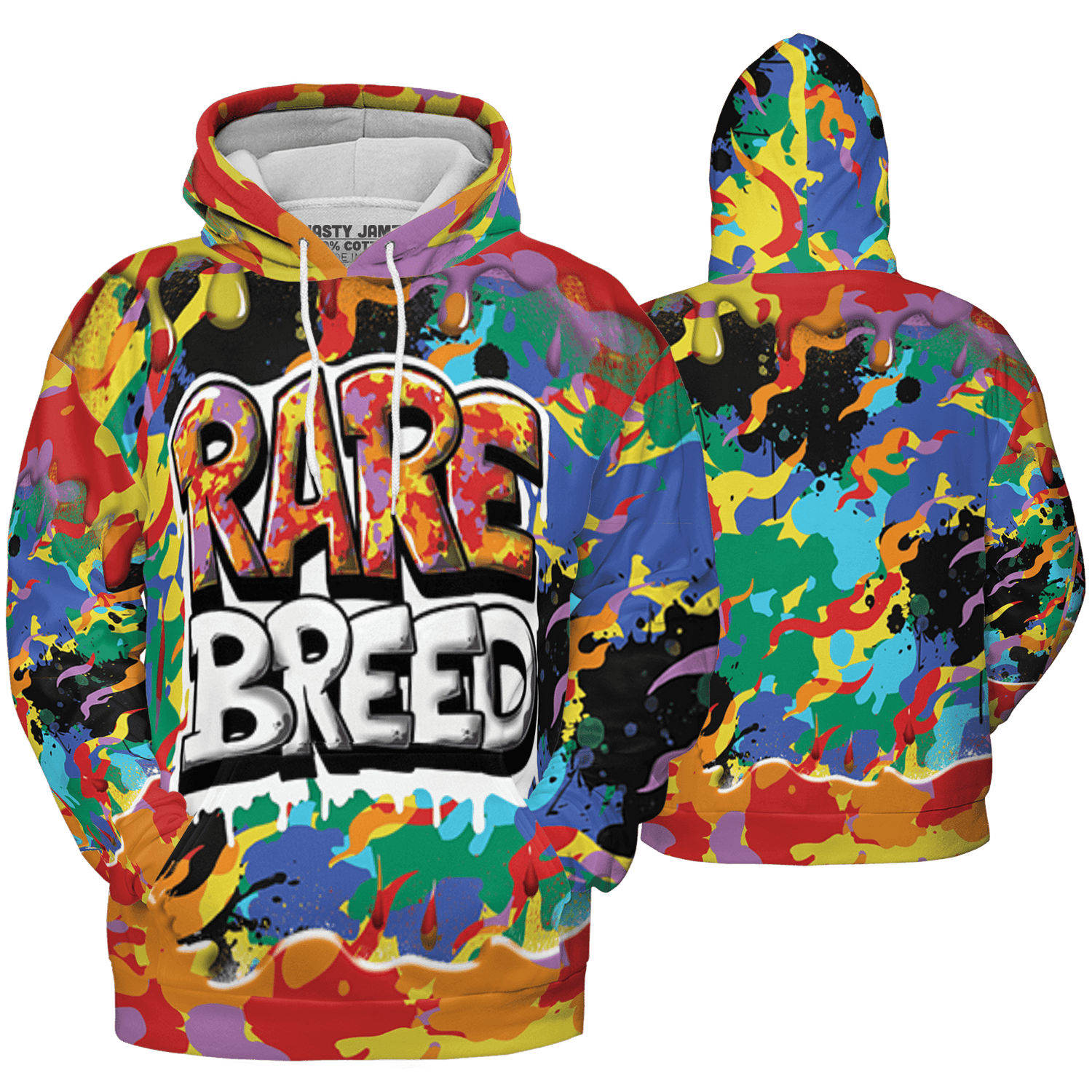 Mid GS Six Championships 1s Hoodie Match Rare Breed 3D All-Over Print Drippin - NastyJamz
