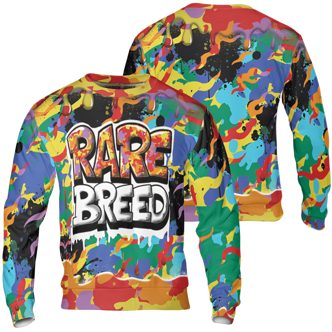 Mid GS Six Championships 1s Sweatshirt Match Rare Breed 3D All-Over Print Drippin - NastyJamz