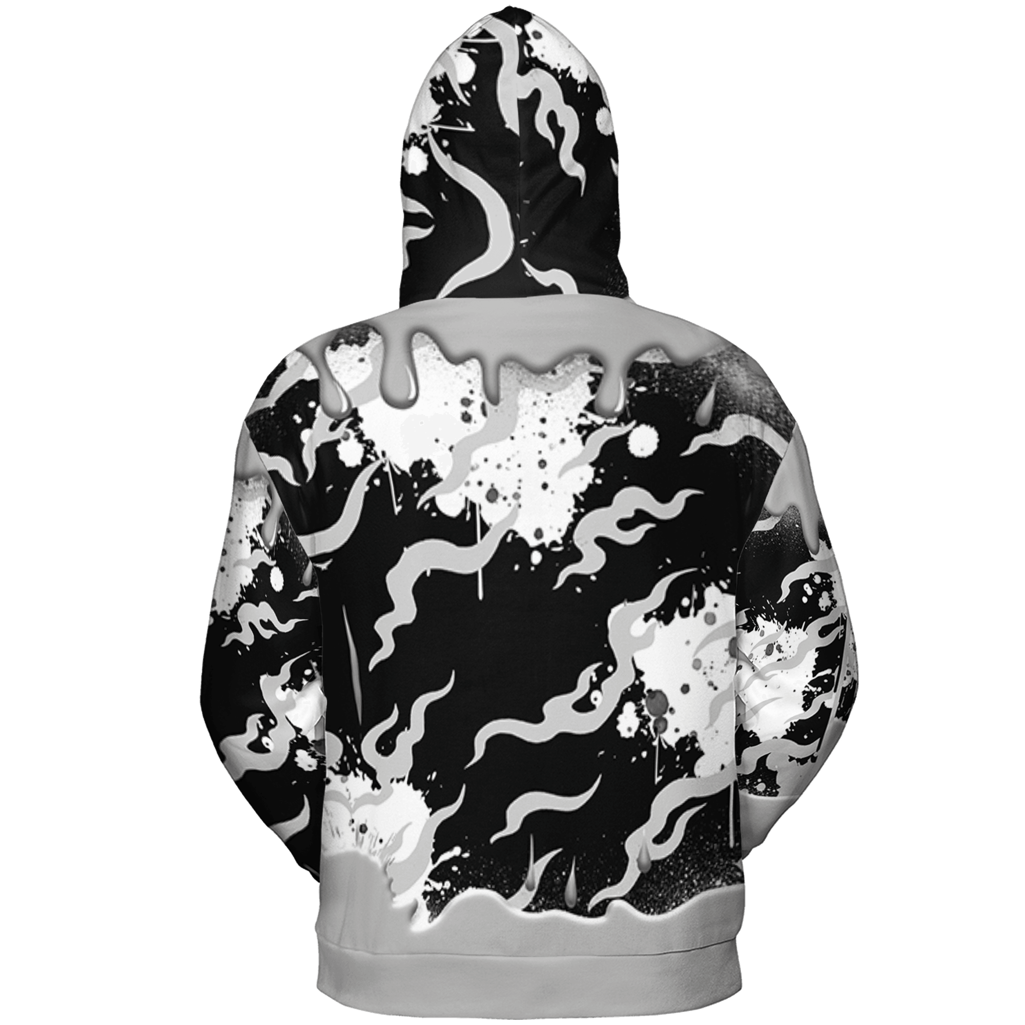 Retro High OG Black White 1s Hoodie Match Rare Breed 3D All-Over Print Drippin - NastyJamz