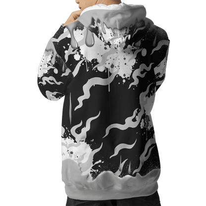 Retro High OG Black White 1s Hoodie Match Rare Breed 3D All-Over Print Drippin - NastyJamz
