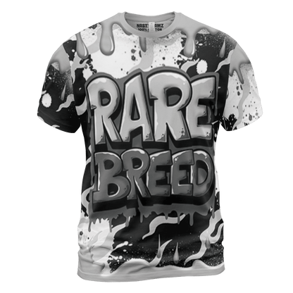 Retro High OG Black White 1s T Shirt Match Rare Breed 3D All-Over Print Drippin - NastyJamz