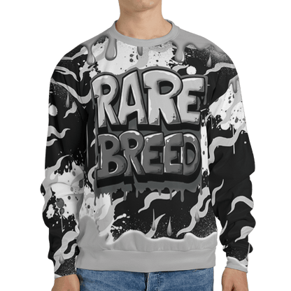 Retro High OG Black White 1s Sweatshirt Match Rare Breed 3D All-Over Print Drippin - NastyJamz