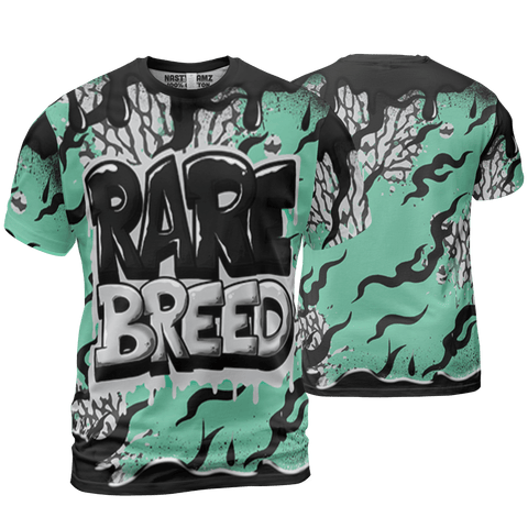 Green-Glow-3s-T-Shirt-Match-Rare-Breed-3D-Drippin