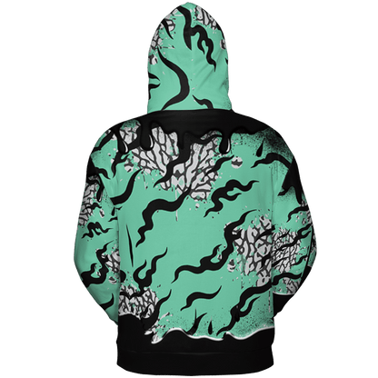 Green Glow 3s Hoodie Match Rare Breed 3D All-Over Print Drippin - NastyJamz