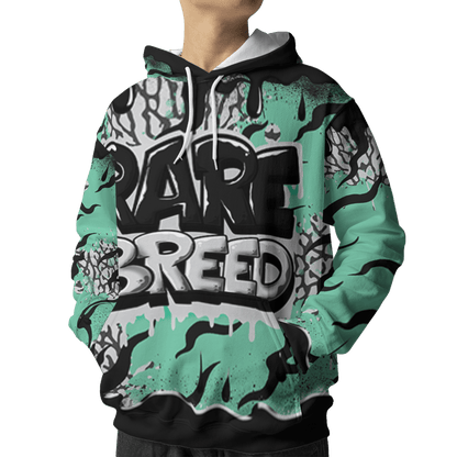 Green Glow 3s Hoodie Match Rare Breed 3D All-Over Print Drippin - NastyJamz