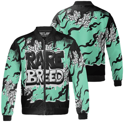 Green Glow 3s Jacket Match Rare Breed 3D All-Over Print Drippin - NastyJamz