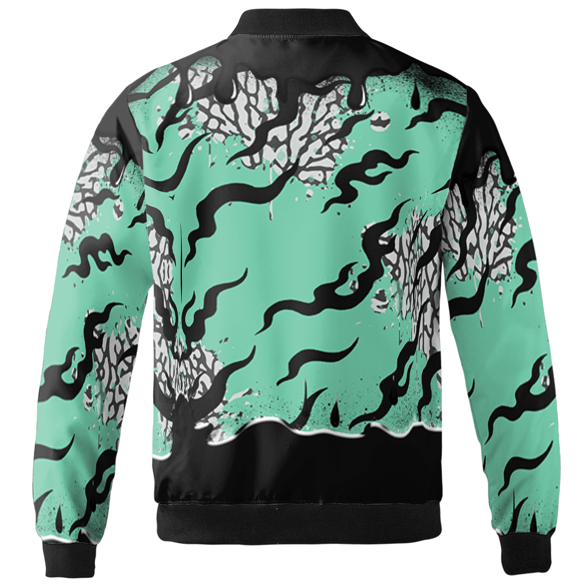 Green Glow 3s Jacket Match Rare Breed 3D All-Over Print Drippin - NastyJamz