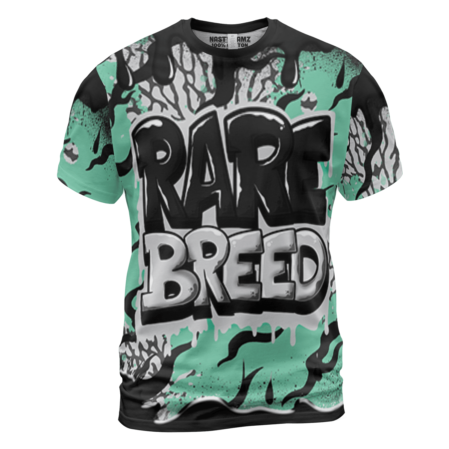 Green Glow 3s T Shirt Match Rare Breed 3D All-Over Print Drippin - NastyJamz