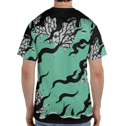 Green Glow 3s T Shirt Match Rare Breed 3D All-Over Print Drippin - NastyJamz