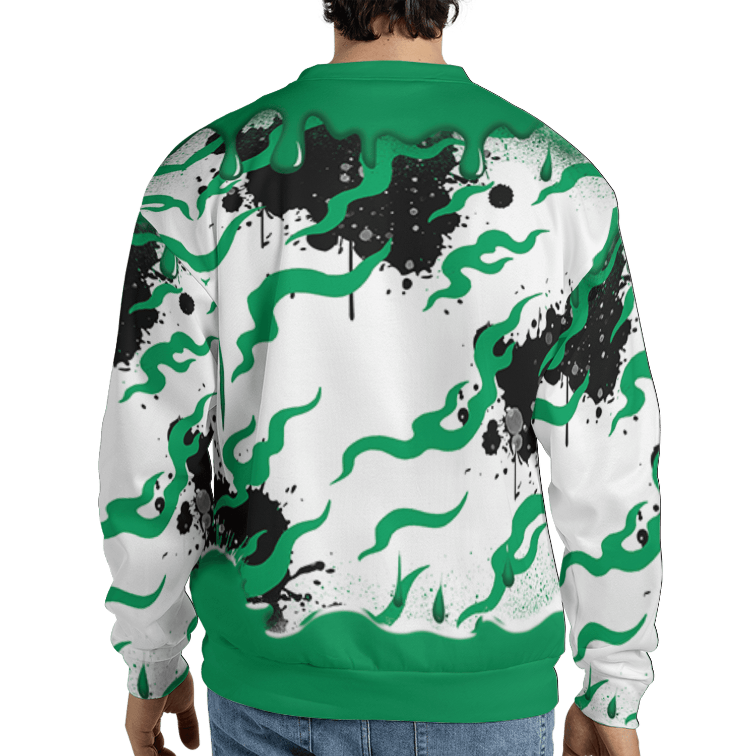 Lucky Green 5s Sweatshirt Match Rare Breed 3D All-Over Print Drippin - NastyJamz