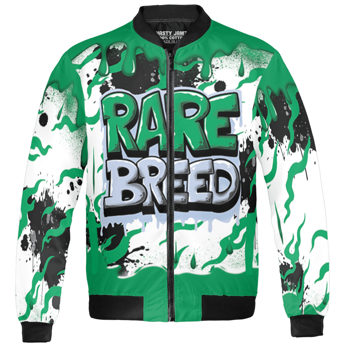 Lucky Green 5s Jacket Match Rare Breed 3D All-Over Print Drippin - NastyJamz