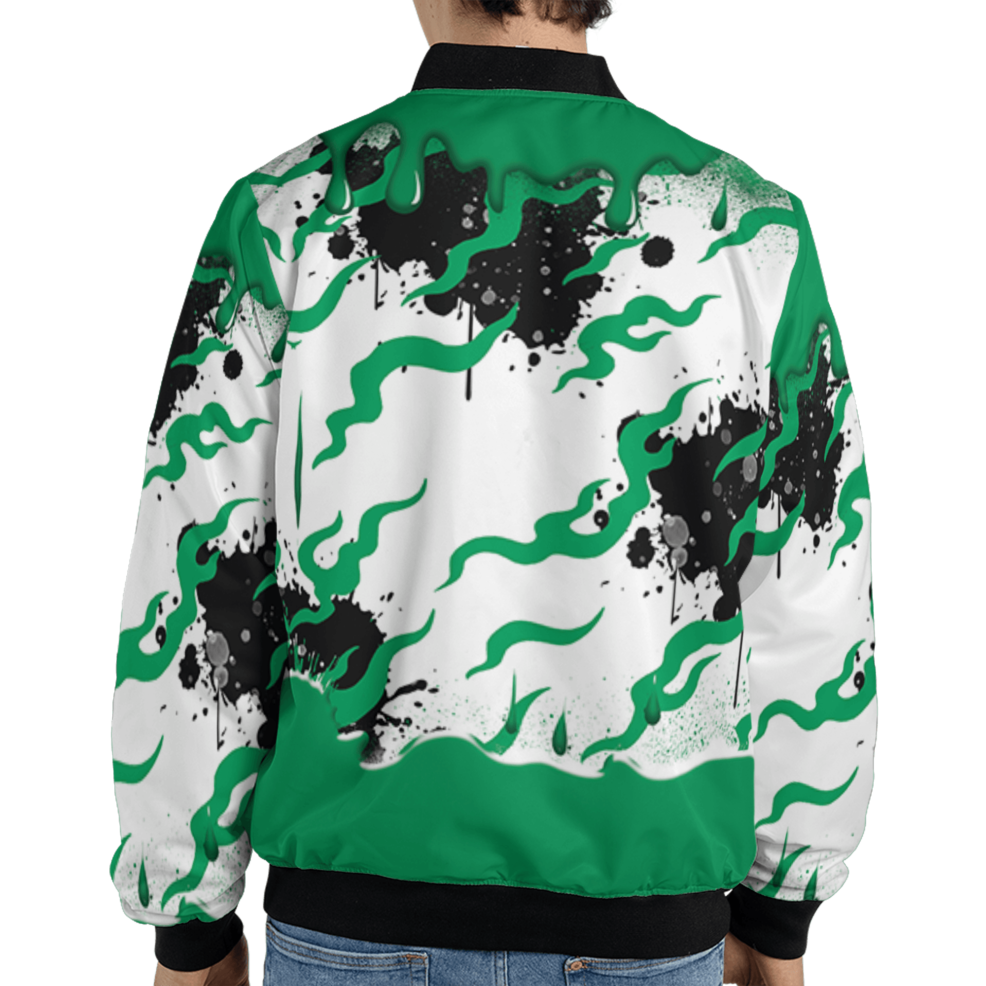 Lucky Green 5s Jacket Match Rare Breed 3D All-Over Print Drippin - NastyJamz