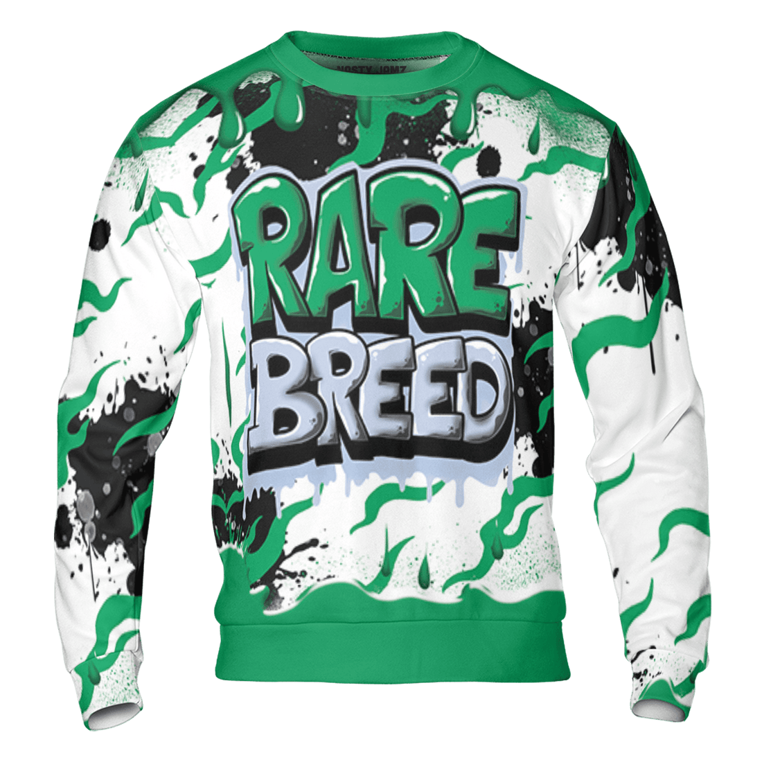 Lucky Green 5s Sweatshirt Match Rare Breed 3D All-Over Print Drippin - NastyJamz