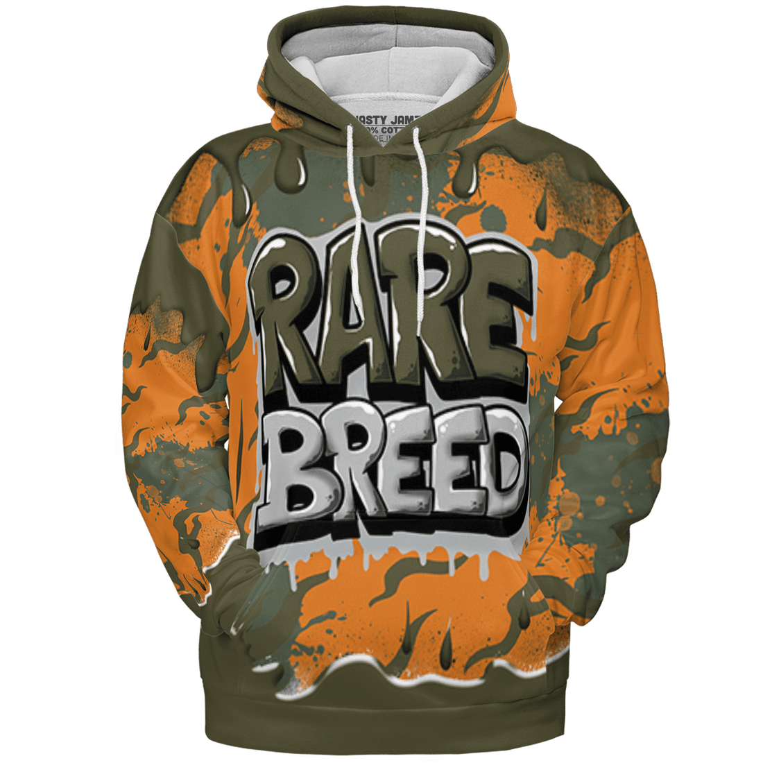 Olive 5s Hoodie Match Rare Breed 3D All-Over Print Drippin - NastyJamz
