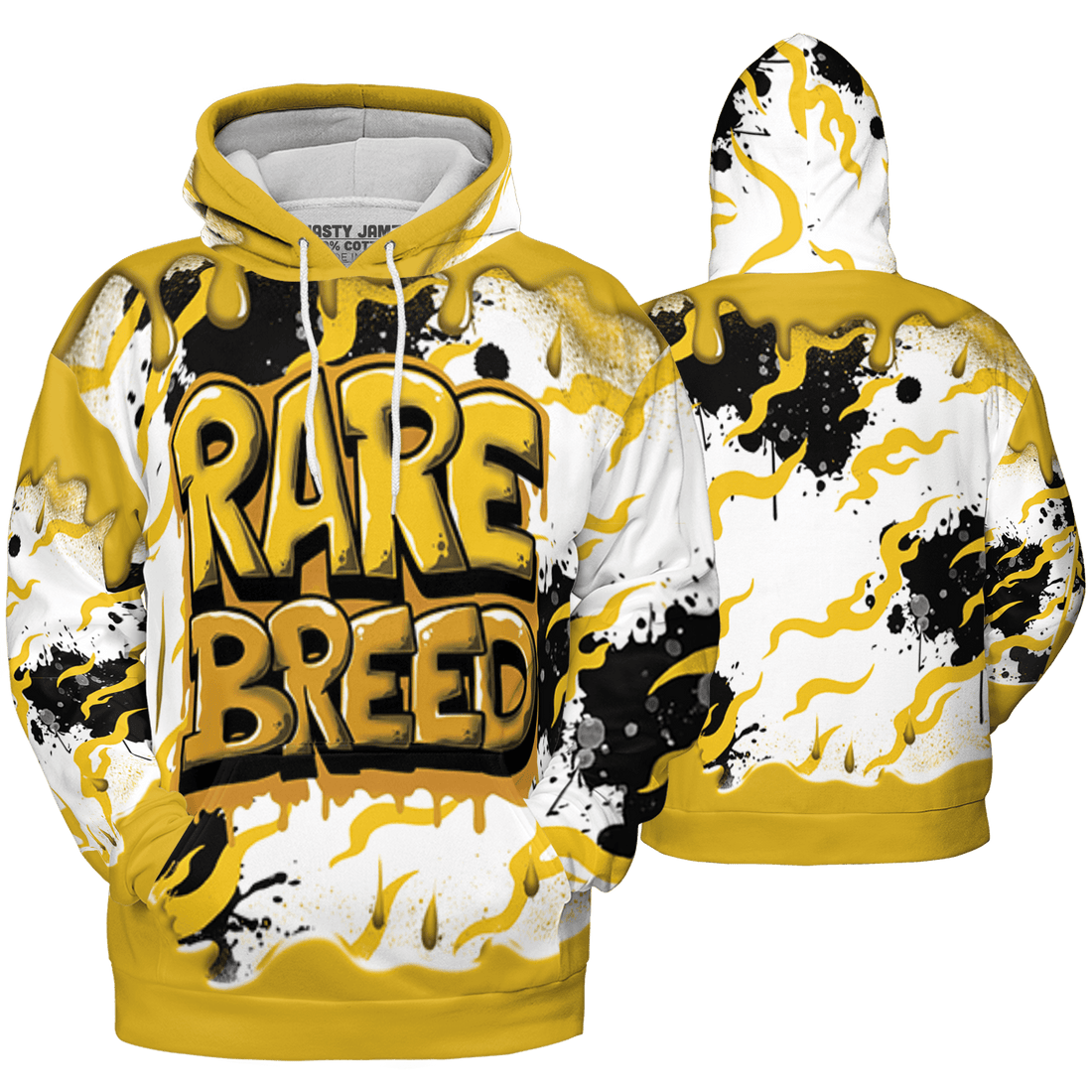 Yellow Ochre 6s Hoodie Match Rare Breed 3D All-Over Print Drippin - NastyJamz