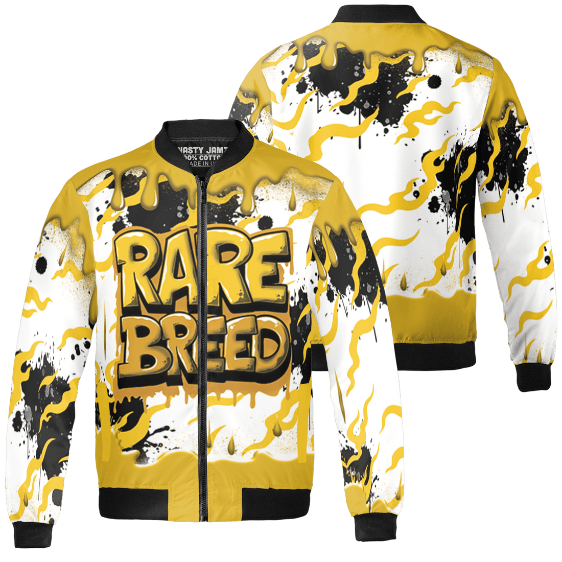 Yellow Ochre 6s Jacket Match Rare Breed 3D All-Over Print Drippin - NastyJamz