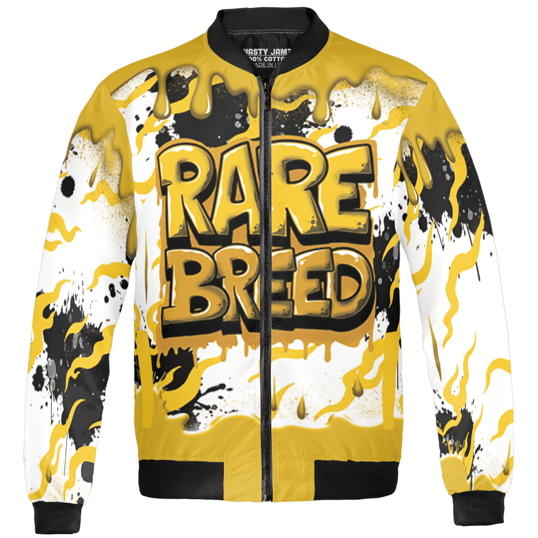 Yellow Ochre 6s Jacket Match Rare Breed 3D All-Over Print Drippin - NastyJamz