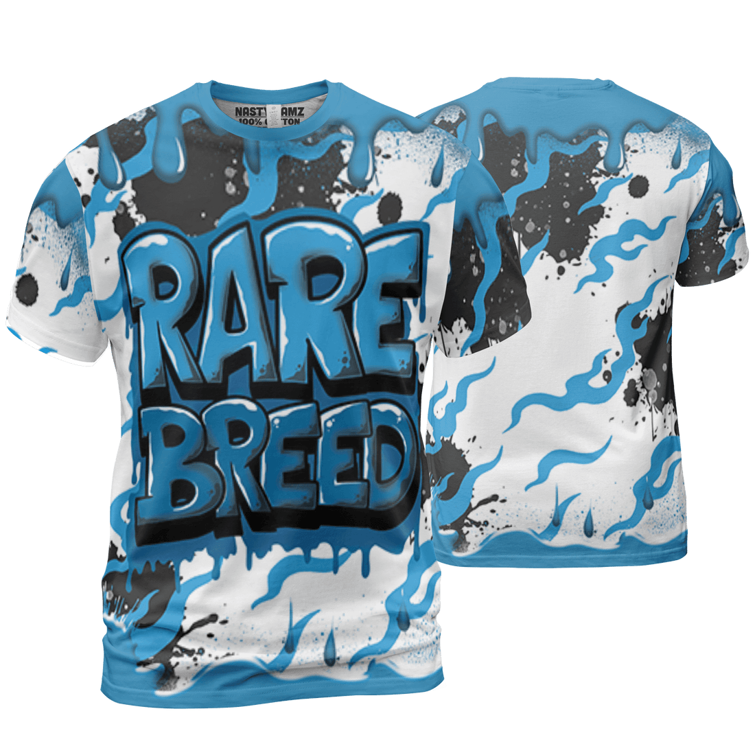 Powder Blue 9s T Shirt Match Rare Breed 3D All-Over Print Drippin - NastyJamz