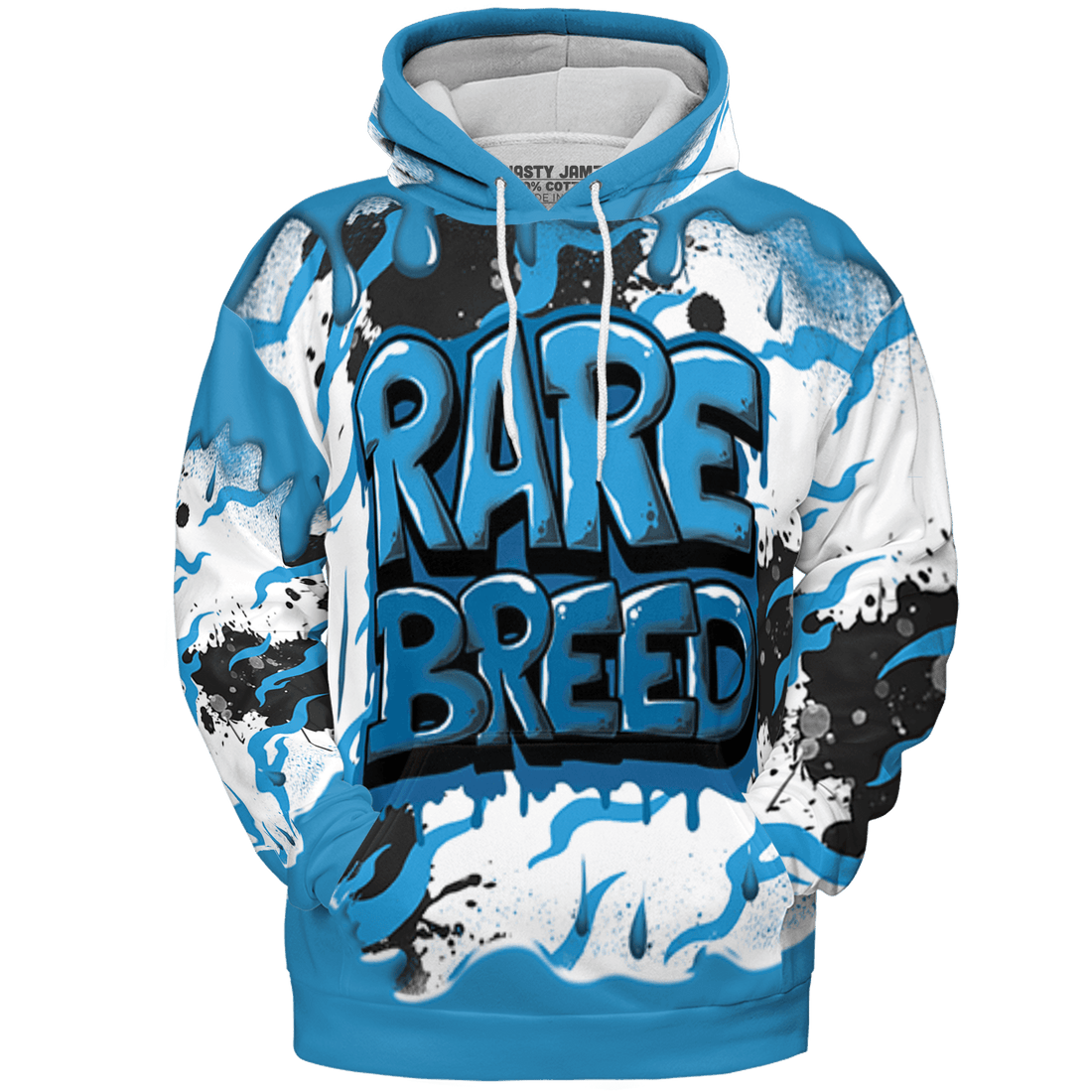 Powder Blue 9s Hoodie Match Rare Breed 3D All-Over Print Drippin - NastyJamz
