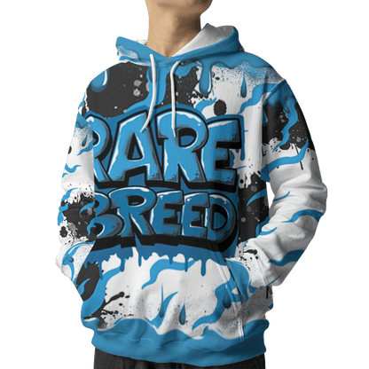 Powder Blue 9s Hoodie Match Rare Breed 3D All-Over Print Drippin - NastyJamz