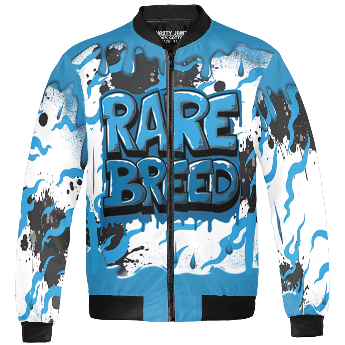 Powder Blue 9s Jacket Match Rare Breed 3D All-Over Print Drippin - NastyJamz