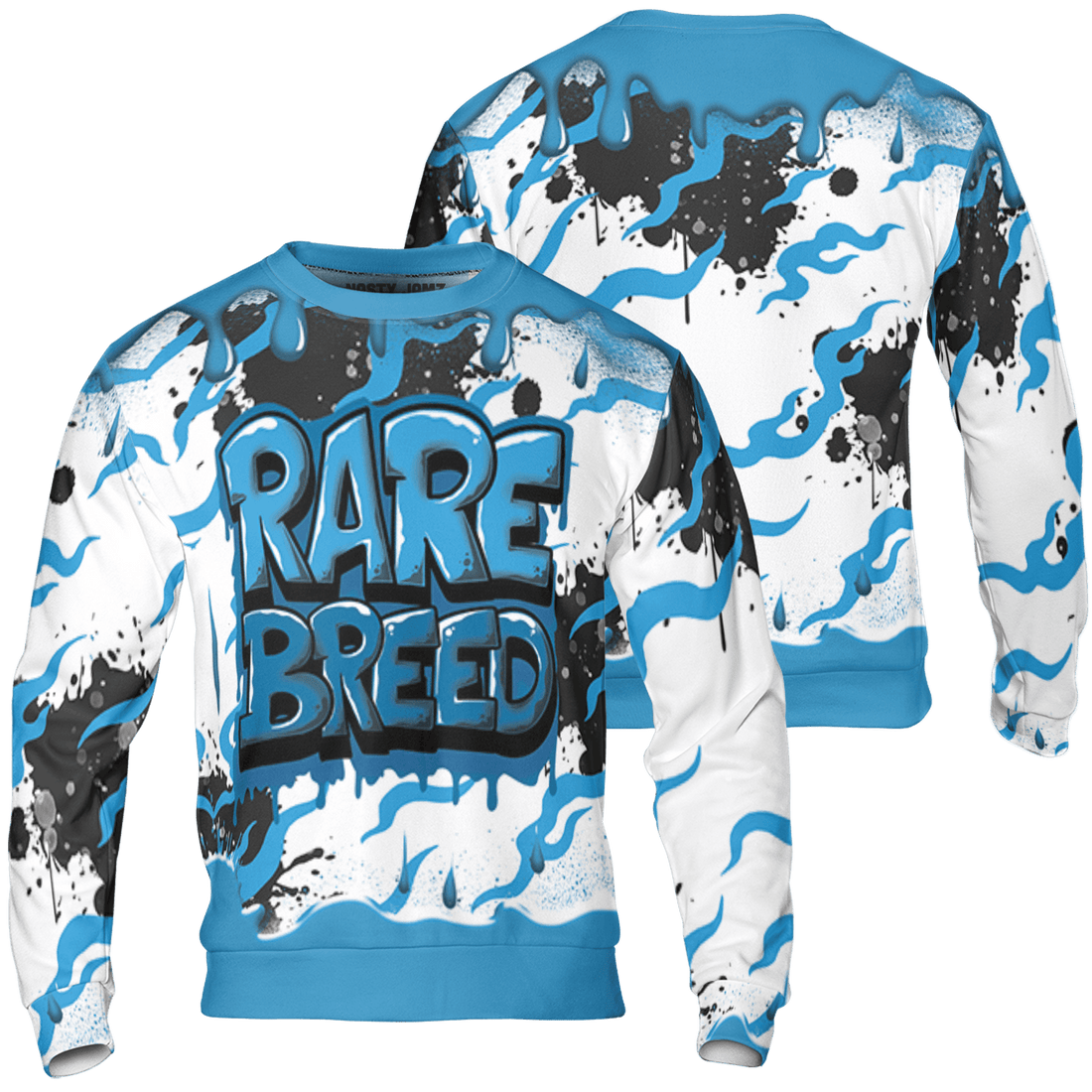 Powder Blue 9s Sweatshirt Match Rare Breed 3D All-Over Print Drippin - NastyJamz