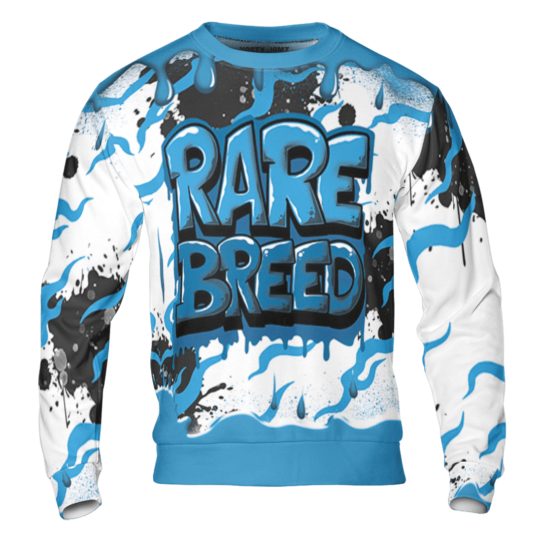 Powder Blue 9s Sweatshirt Match Rare Breed 3D All-Over Print Drippin - NastyJamz