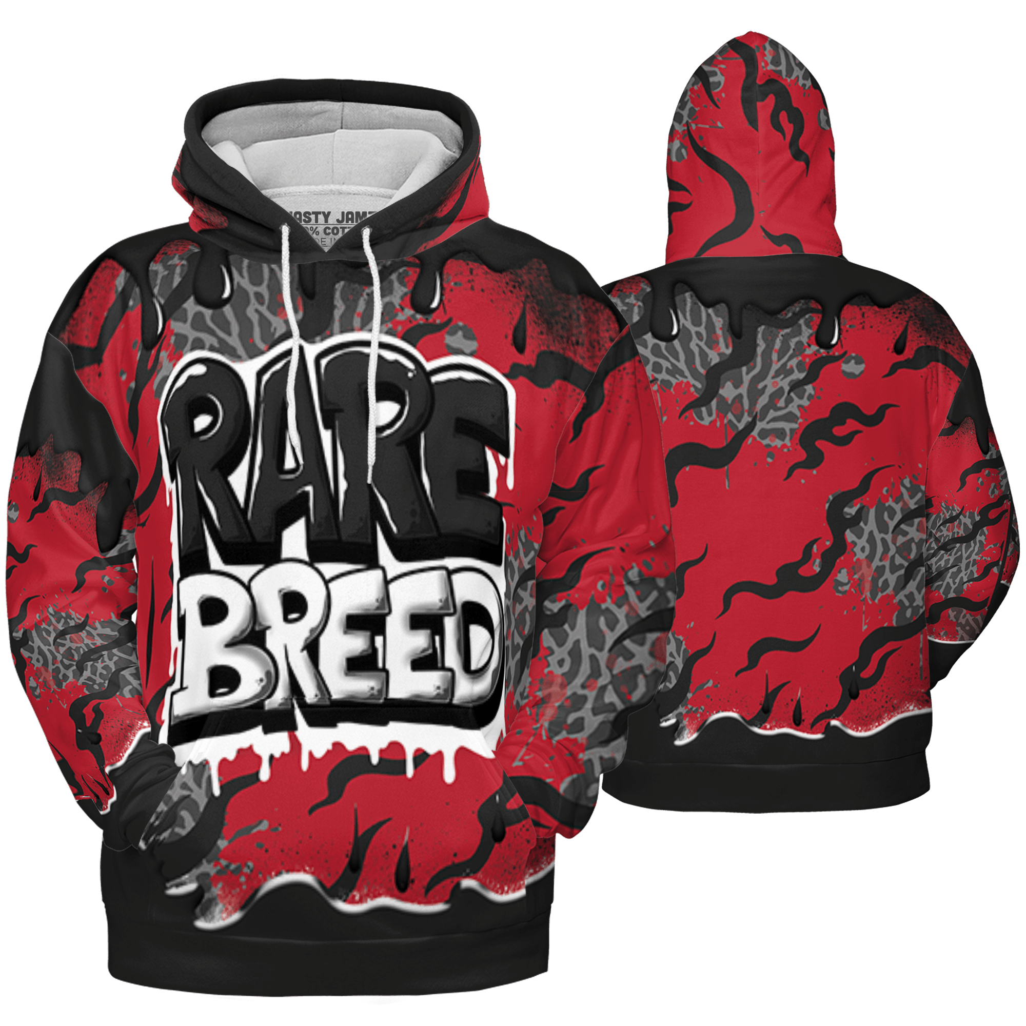 Spizike Low Bred Jacket Match Rare Breed 3D All-Over Print Drippin - NastyJamz