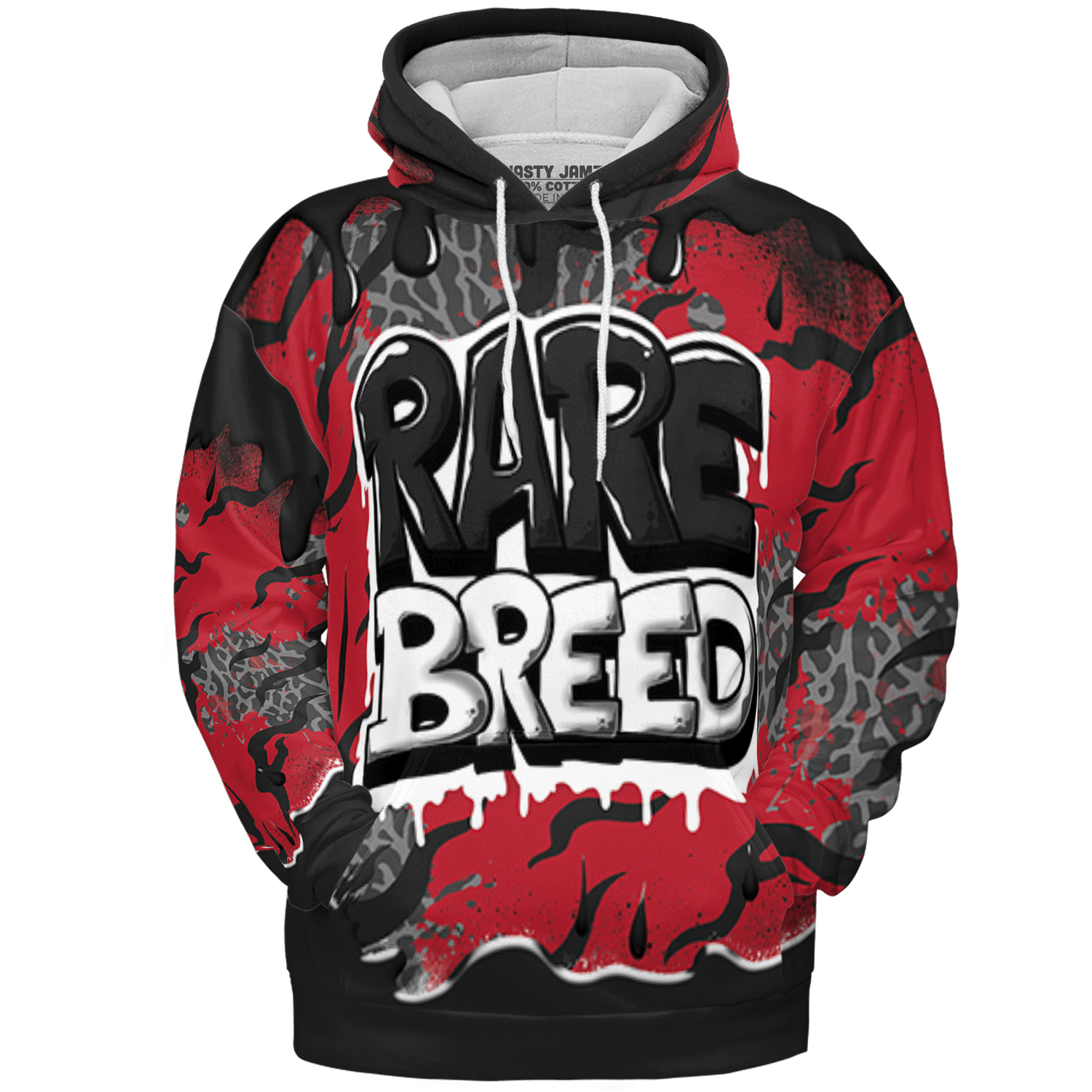 Spizike Low Bred Jacket Match Rare Breed 3D All-Over Print Drippin - NastyJamz