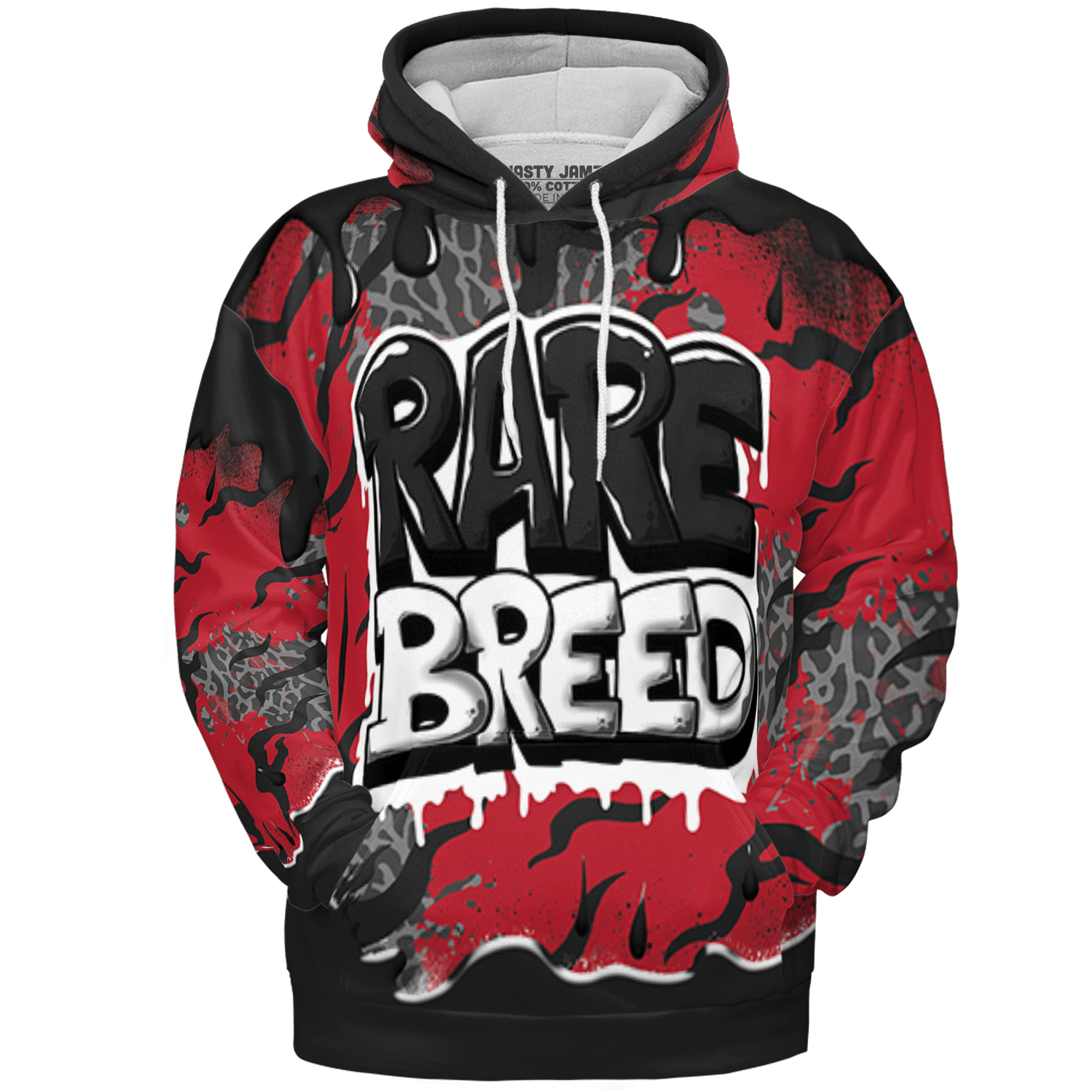 Spizike Low Bred Jacket Match Rare Breed 3D All-Over Print Drippin - NastyJamz