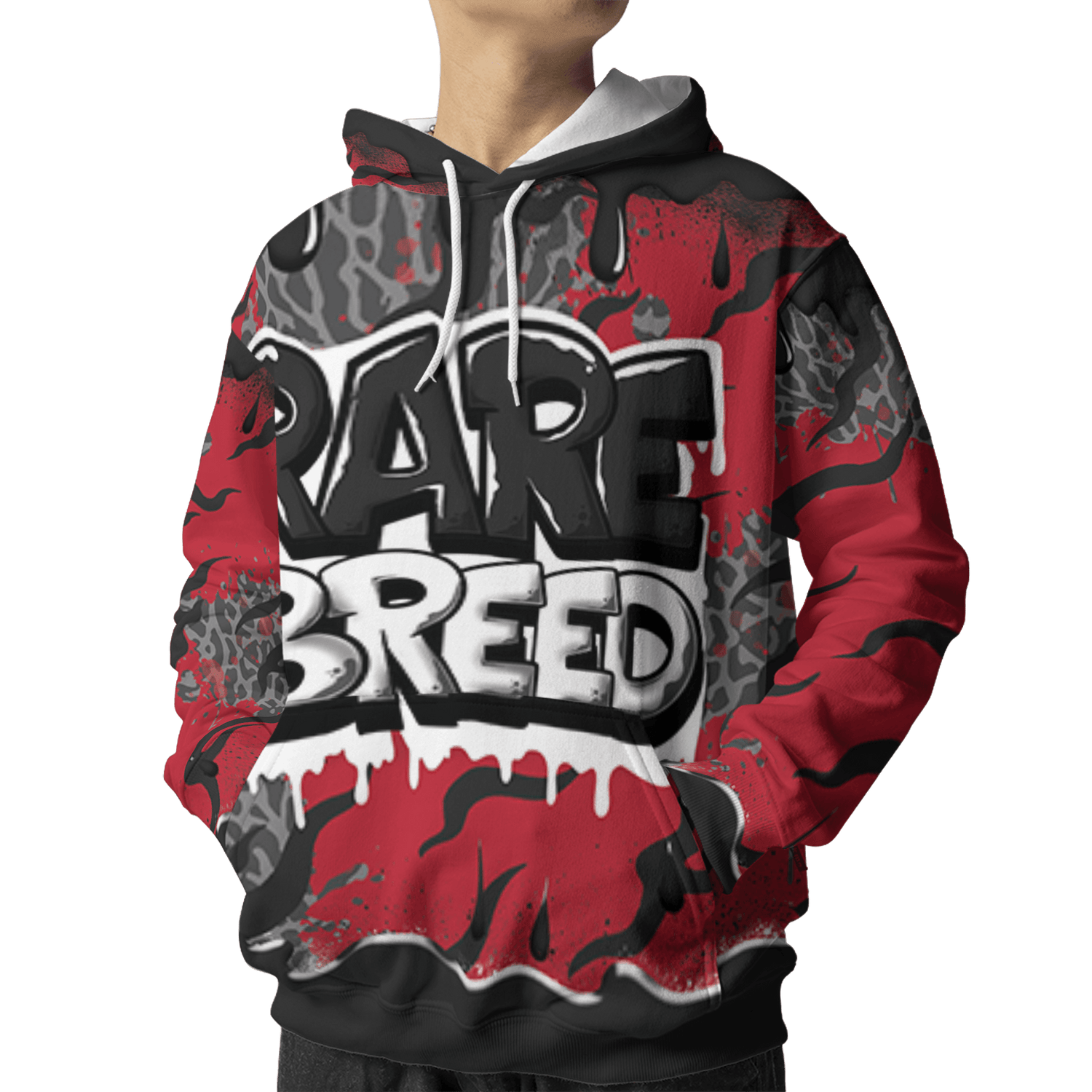 Spizike Low Bred Jacket Match Rare Breed 3D All-Over Print Drippin - NastyJamz