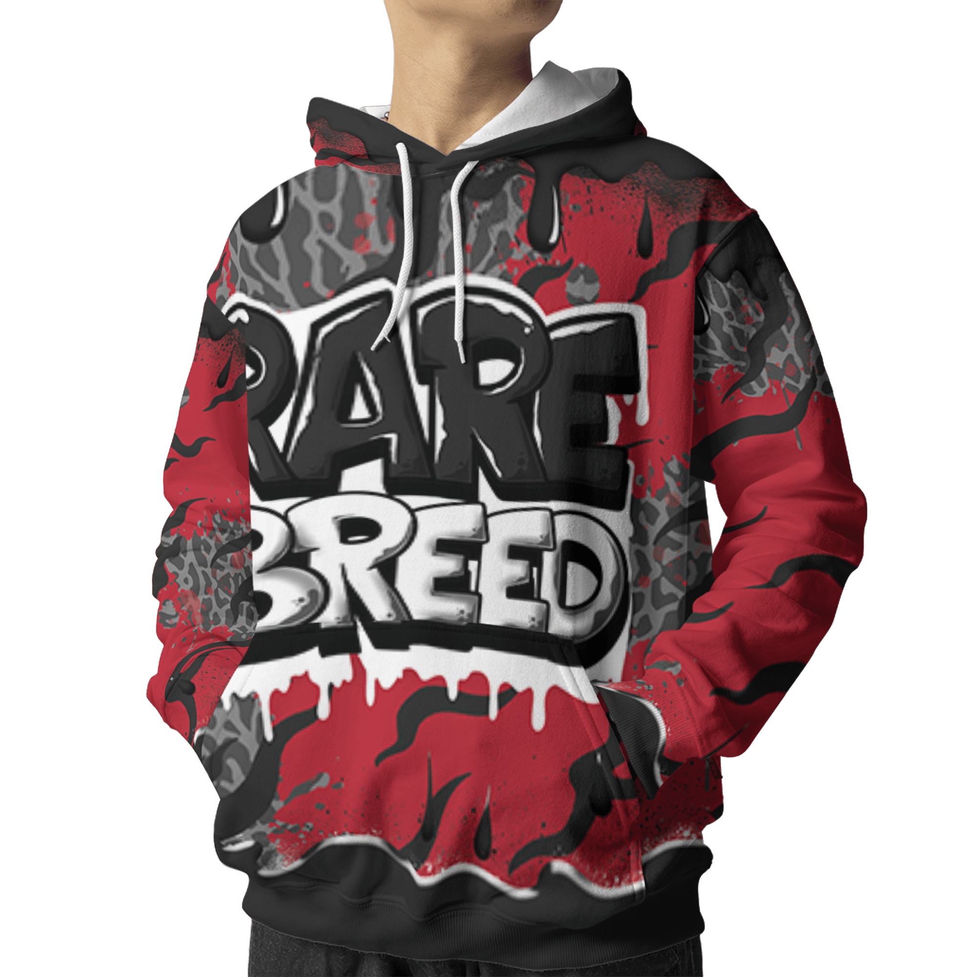 Spizike Low Bred Jacket Match Rare Breed 3D All-Over Print Drippin - NastyJamz