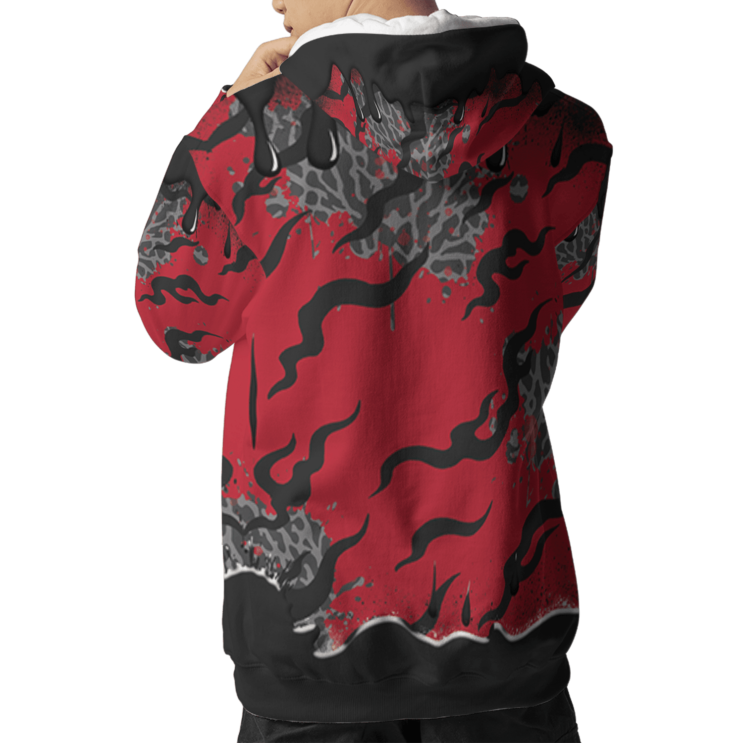 Spizike Low Bred Jacket Match Rare Breed 3D All-Over Print Drippin - NastyJamz
