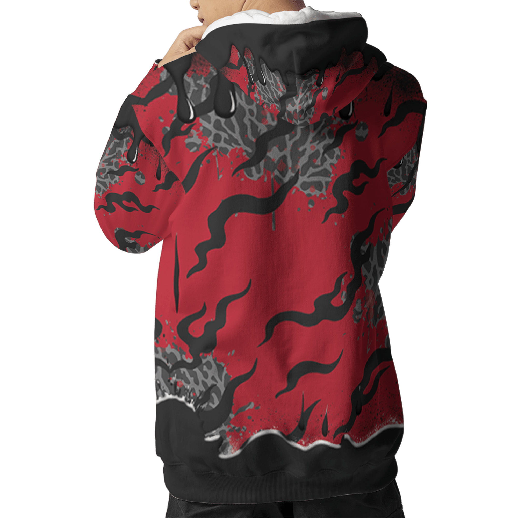 Spizike Low Bred Jacket Match Rare Breed 3D All-Over Print Drippin - NastyJamz