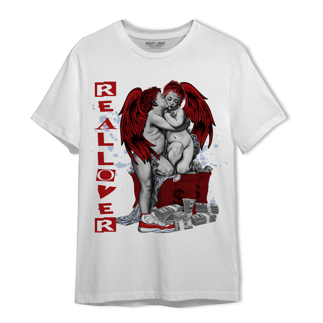 Cherry 11s T Shirt Match Real Lover Angel - NastyJamz