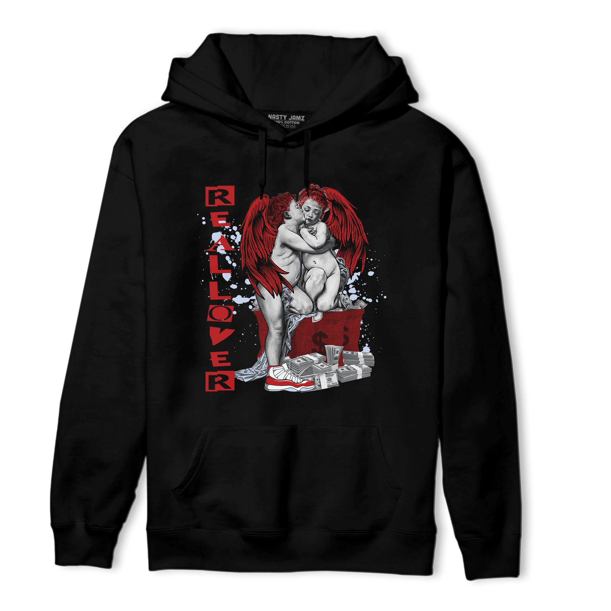 Cherry 11s Hoodie Match Real Lover Angel - NastyJamz