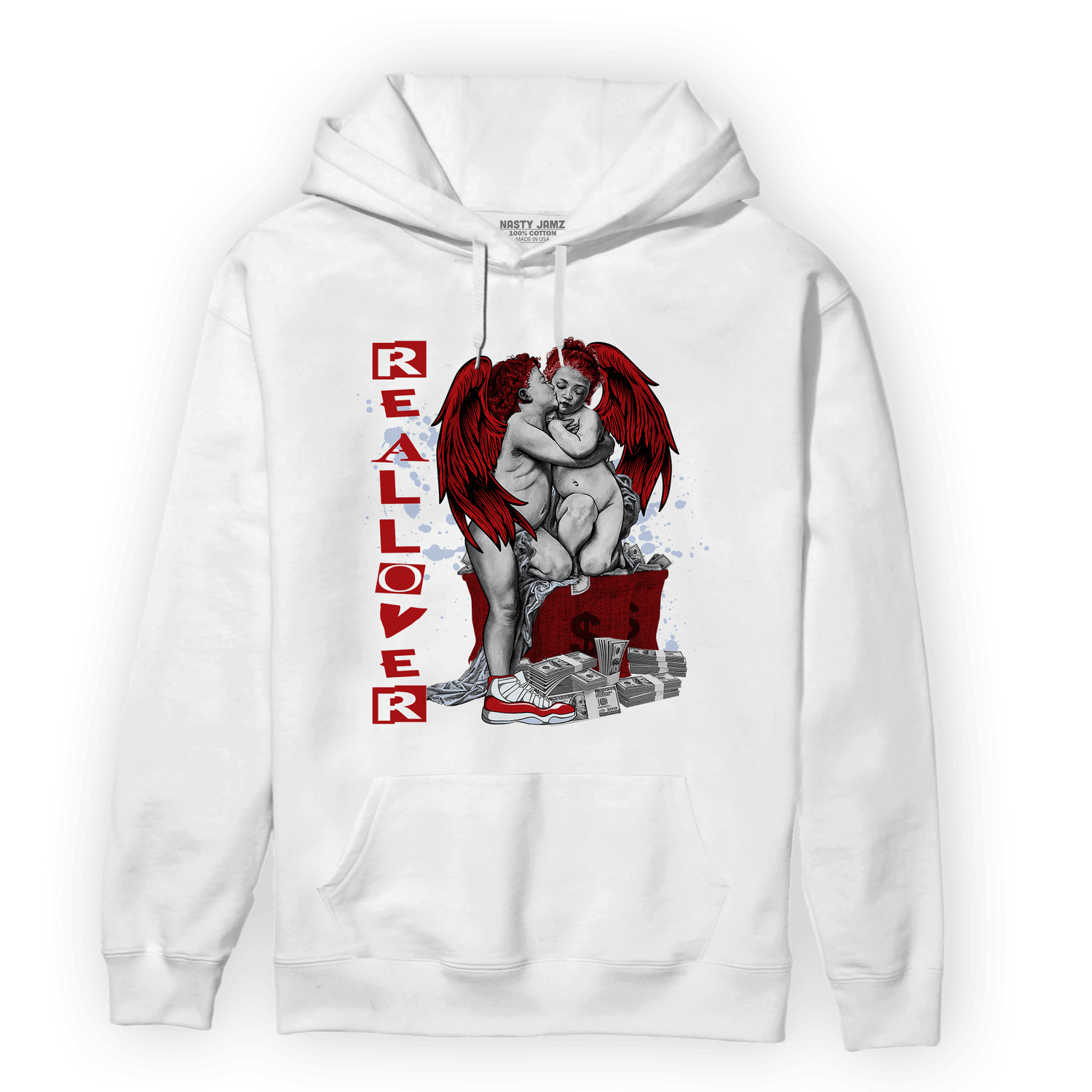 Cherry 11s Hoodie Match Real Lover Angel - NastyJamz