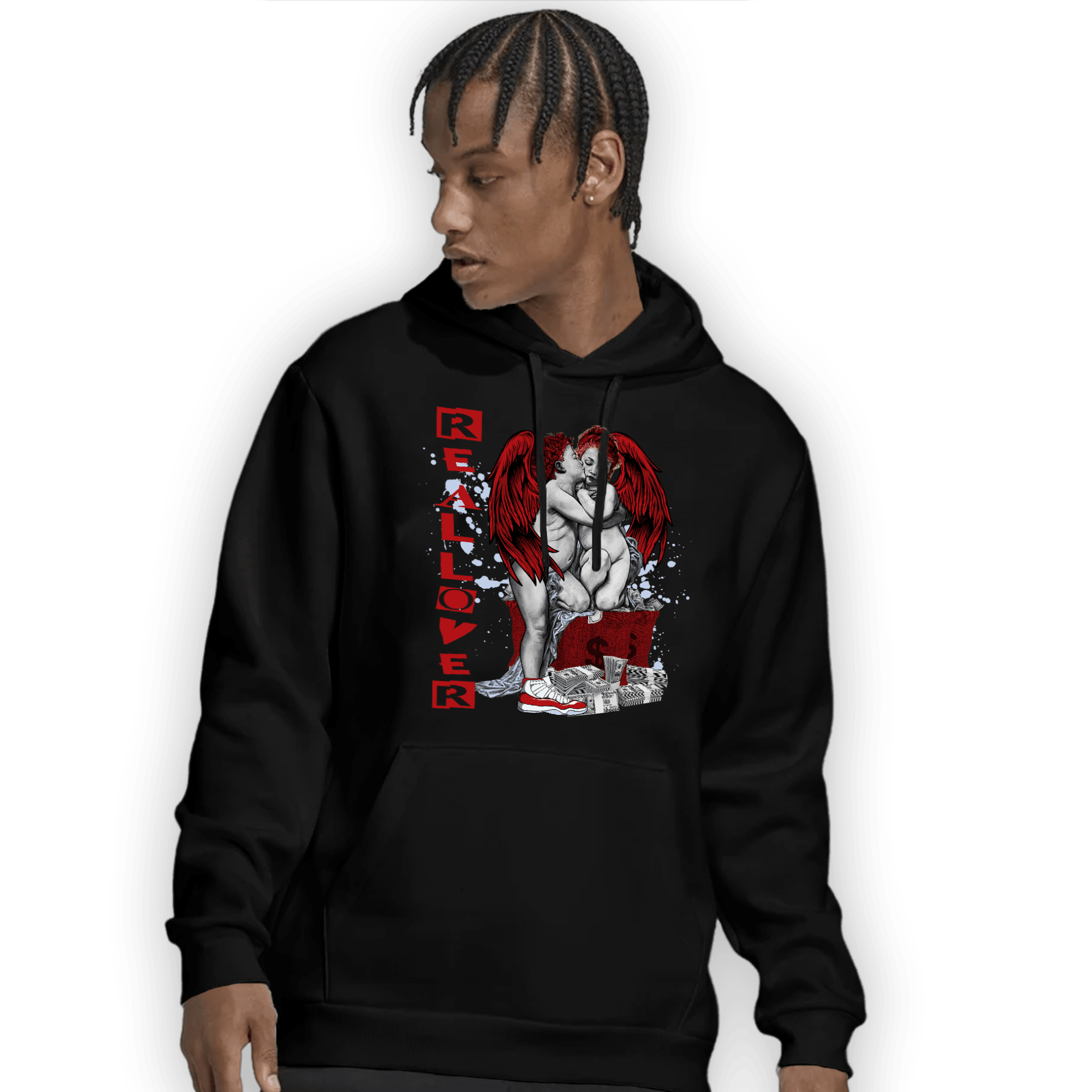 Cherry 11s Hoodie Match Real Lover Angel - NastyJamz
