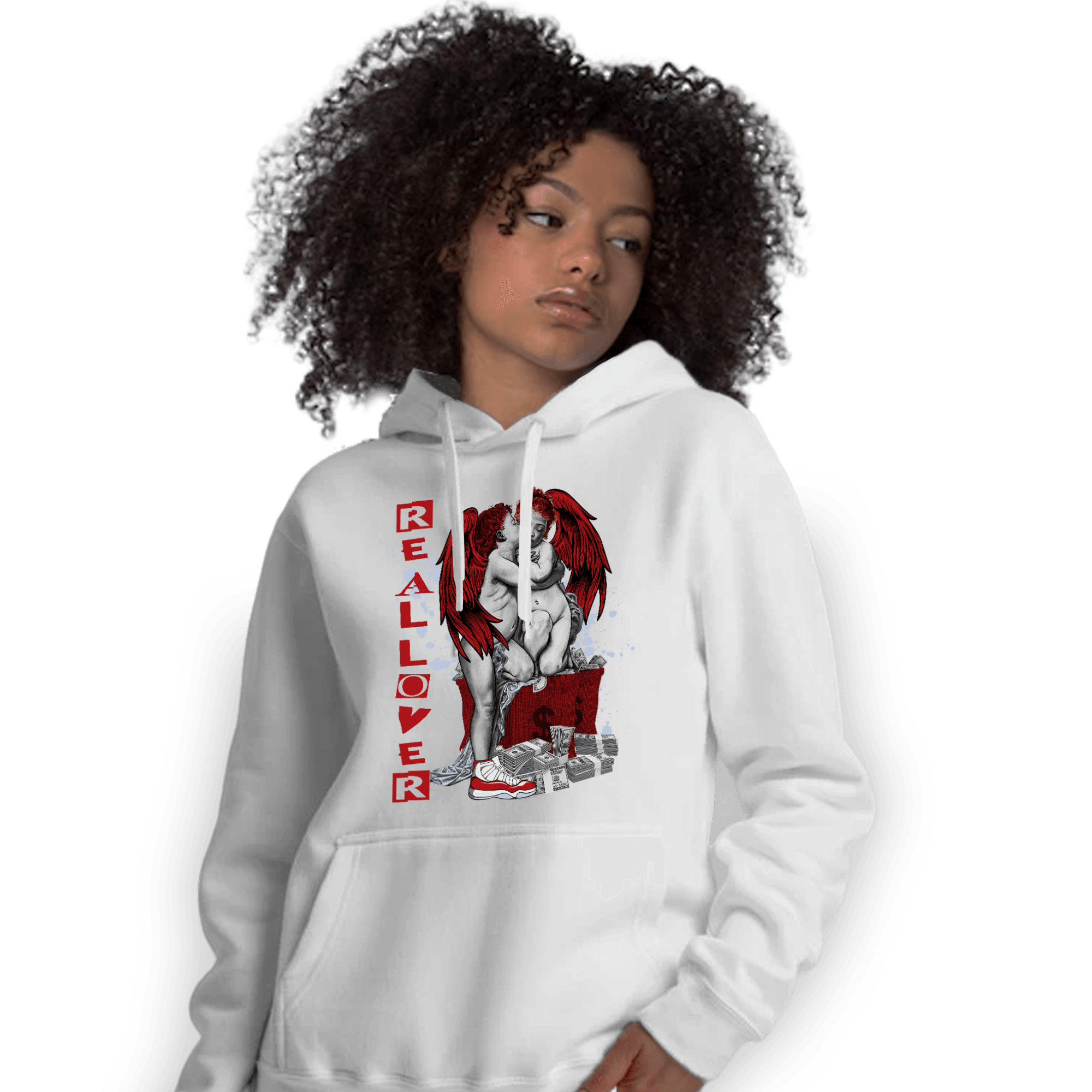 Cherry 11s Hoodie Match Real Lover Angel - NastyJamz