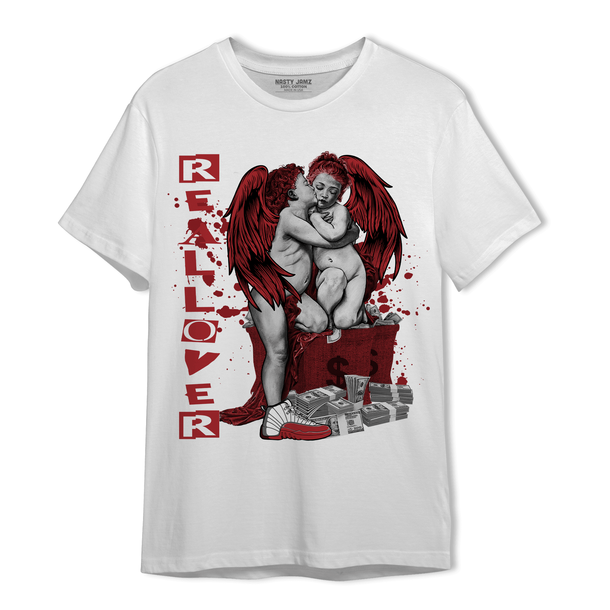 Cherry 12s T Shirt Match Real Lover Angel - NastyJamz