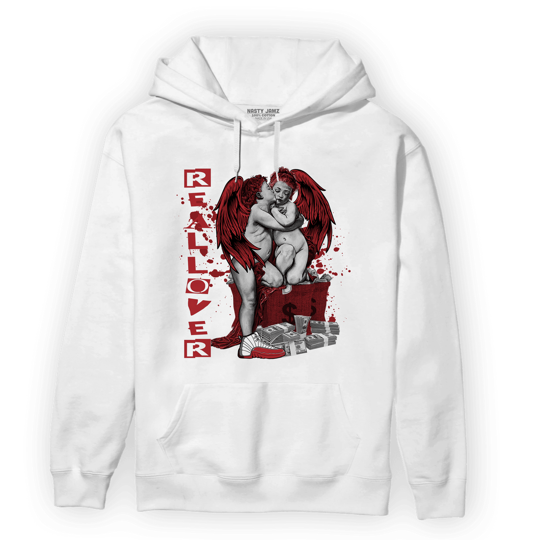 Cherry 12s Hoodie Match Real Lover Angel - NastyJamz