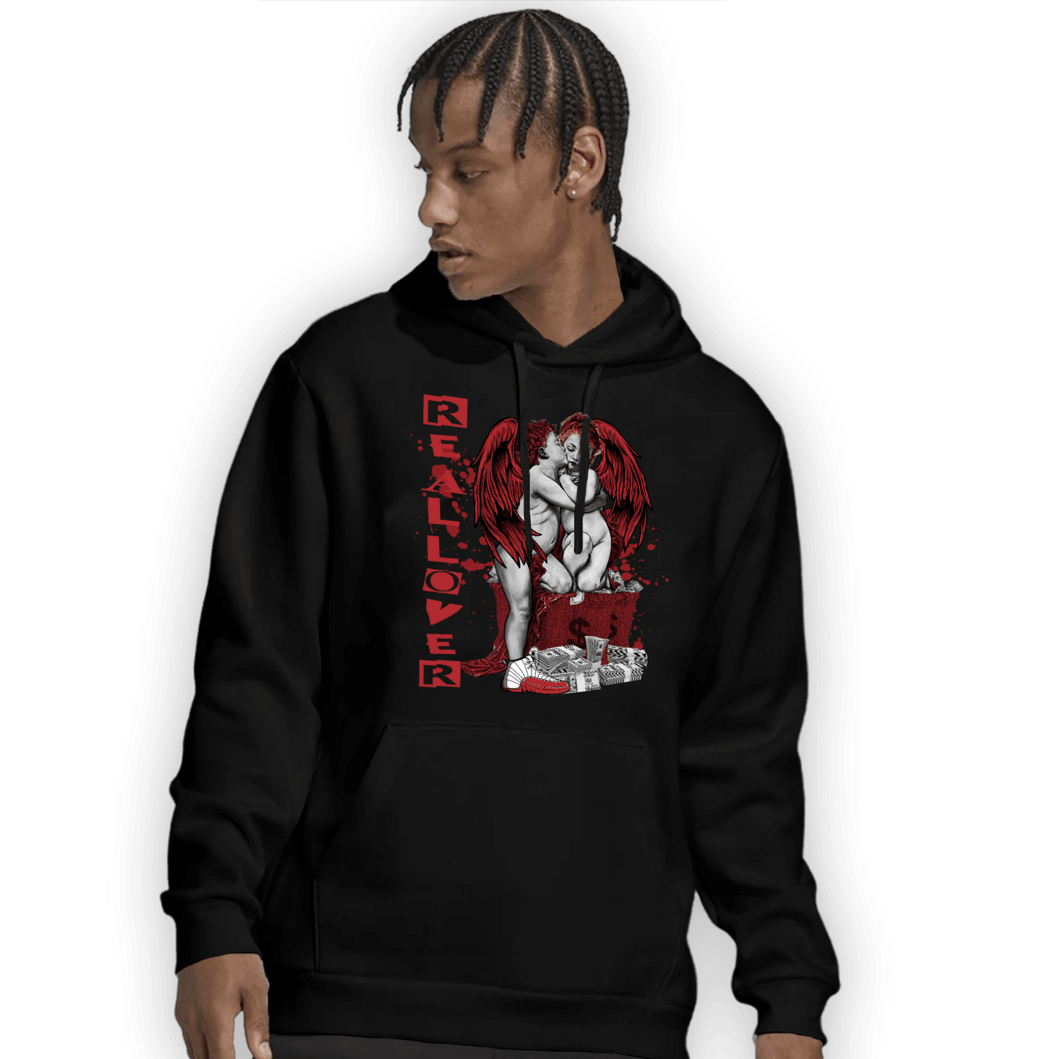 Cherry 12s Hoodie Match Real Lover Angel - NastyJamz