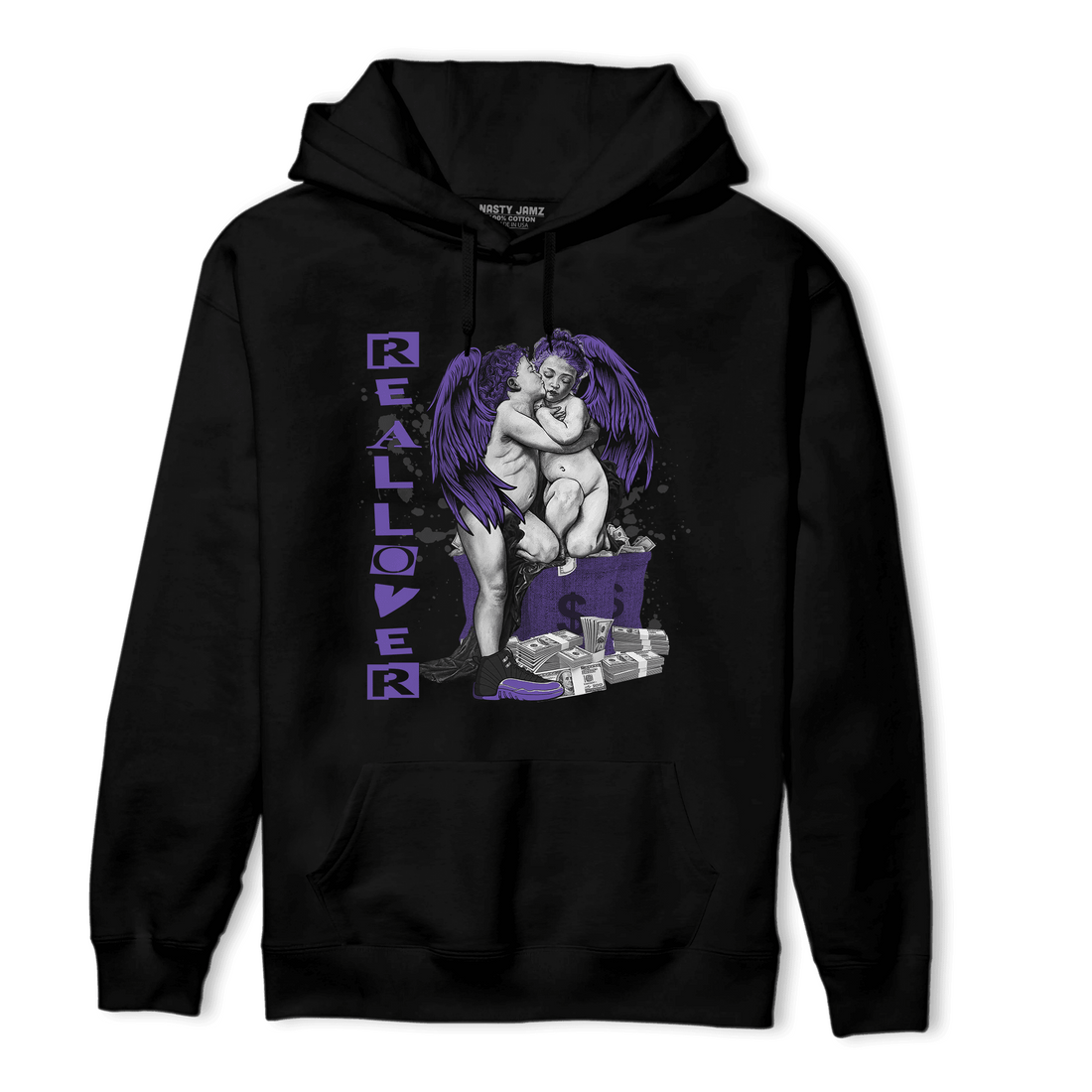 Field Purple 12s Hoodie Match Real Lover Angel - NastyJamz