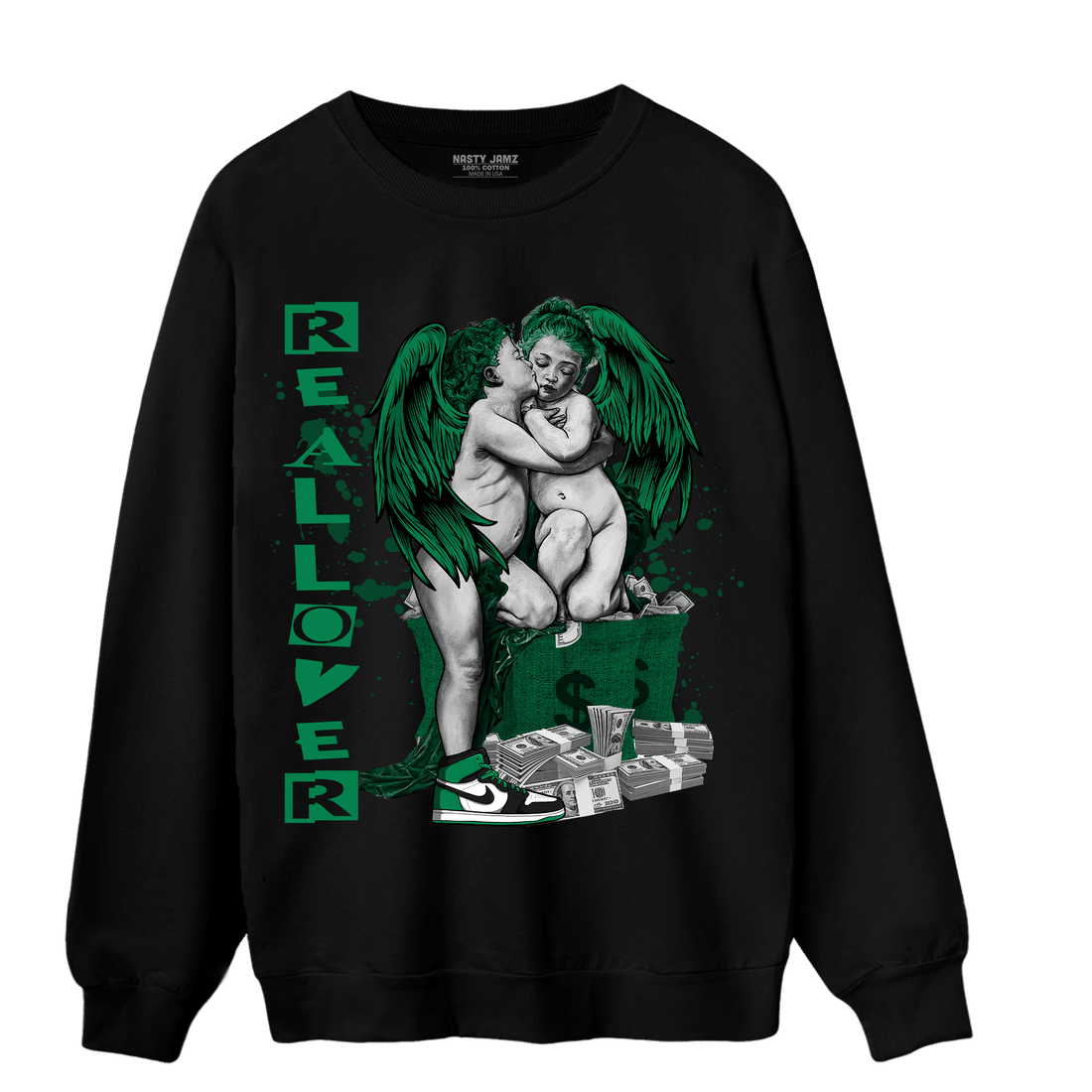 Celtic Lucky Green 1s Sweatshirt Match Real Lover Angel - NastyJamz