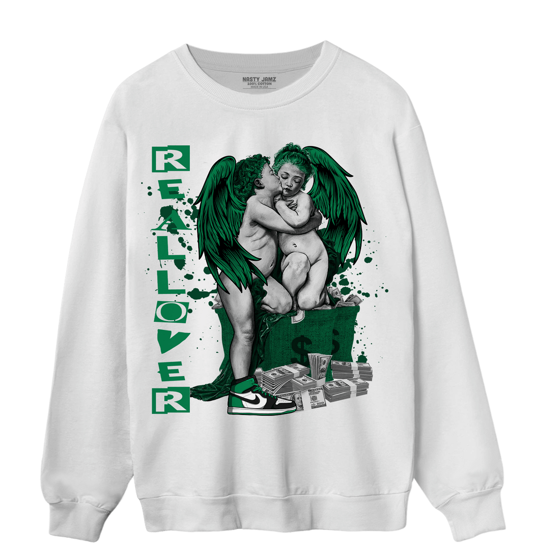Celtic Lucky Green 1s Sweatshirt Match Real Lover Angel - NastyJamz